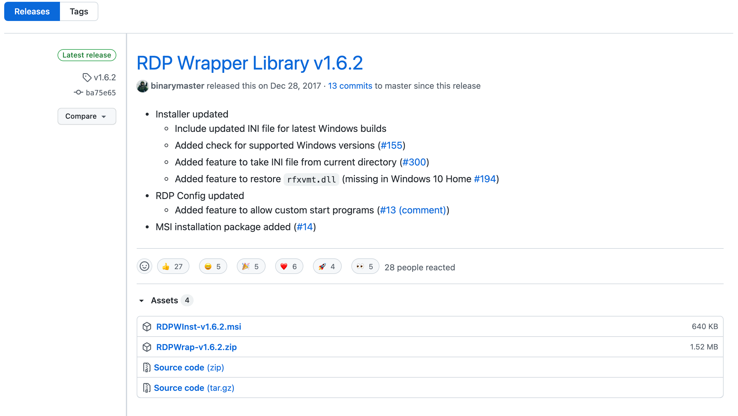 github-rdp-wrapper-library-release-page